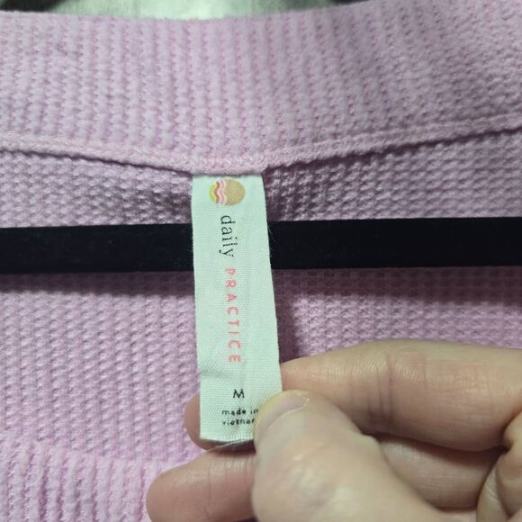 Daily Practice by Anthropologie Big Sky Boatneck Pullover Sweatshirt Pink - Picture 5 of 6